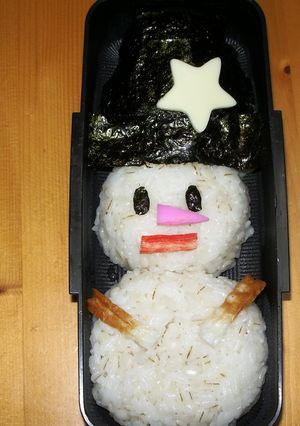 雪だるま弁当-レシピのメイン写真