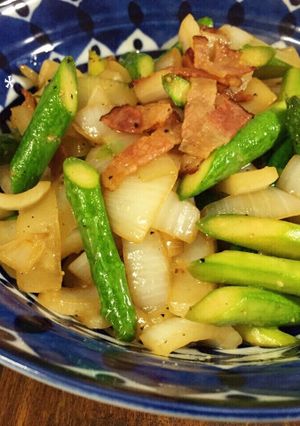 新玉ねぎとアスパラのバター醤油炒め-レシピのメイン写真