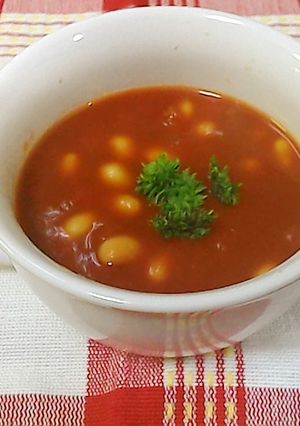 大豆とトマトの簡単時短スープ-レシピのメイン写真