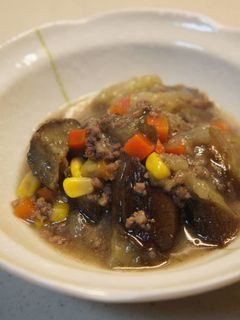 なすと合挽きミンチのあんかけ-レシピのメイン写真