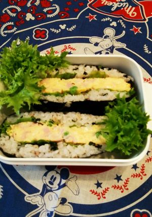 おにぎらずφまぜまぜ卵焼き#1ハムチーズ-レシピのメイン写真