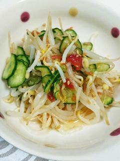 スピードレシピ☆もやしの梅酢和え-レシピのメイン写真