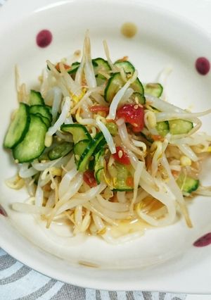 スピードレシピ☆もやしの梅酢和え-レシピのメイン写真