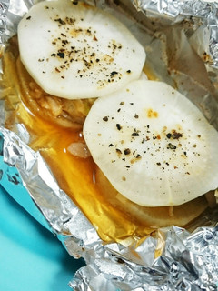 ホイル焼きで簡単☆大根の葱味噌サンド-レシピのメイン写真