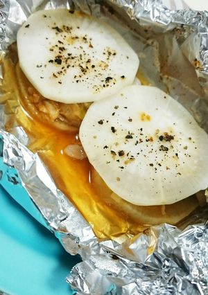 ホイル焼きで簡単☆大根の葱味噌サンド-レシピのメイン写真