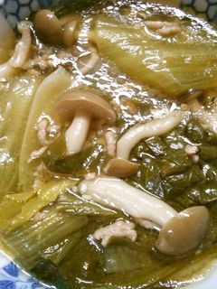 チンゲン菜と きのこ 挽き肉の中華スープ-レシピのメイン写真