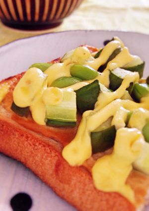 豆きゅうトースト-レシピのメイン写真