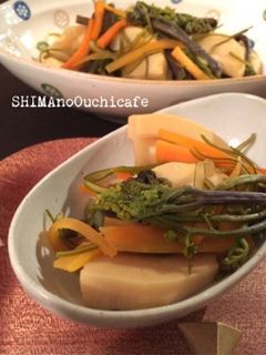 春の旬食材で♪タケノコとワラビの春煮物-レシピのメイン写真