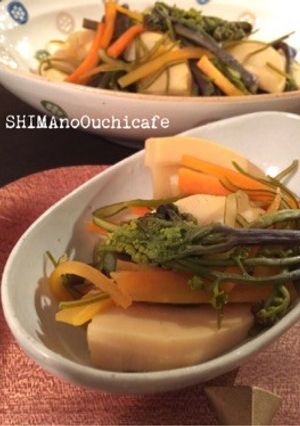 春の旬食材で♪タケノコとワラビの春煮物-レシピのメイン写真