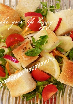 彩り野菜とりんごの☆パンサラダ-レシピのメイン写真