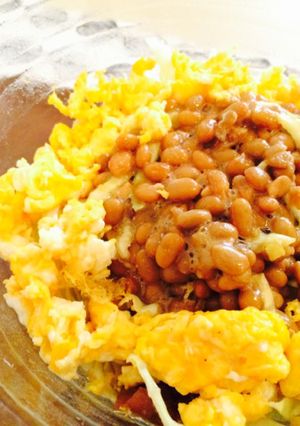 キャベ豆サラダ -梅ドレッシング--レシピのメイン写真
