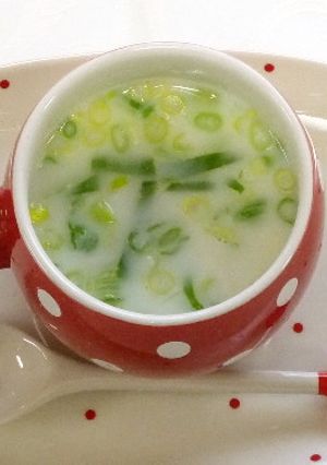 えのきとチンゲン菜のとろミルスープ-レシピのメイン写真