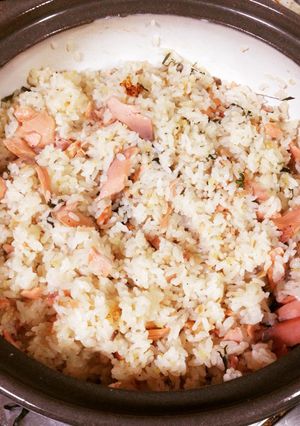 塩鮭と生姜の土鍋炊きご飯-レシピのメイン写真