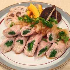 รูปของ おろしポン酢で☆豚肉の野菜巻き
