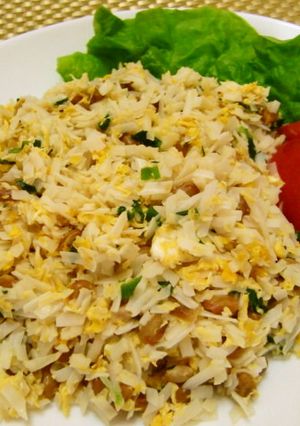 ★糖質０ｇ麺で作る＊納豆チャーハン＊♪-レシピのメイン写真
