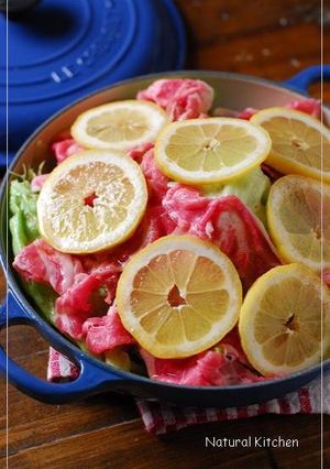豚バラ＆レタスのレモン蒸し焼き-レシピのメイン写真