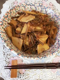 圧力鍋で時間短縮!たけのことふきの土佐煮-レシピのメイン写真