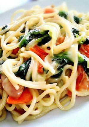 野菜たっぷり♪クリームパスタ-レシピのメイン写真