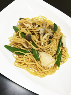 鶏むね肉とスナップエンドウの和風パスタ-レシピのメイン写真
