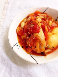 冷蔵庫の残り物で〜うまうまトマト煮込み-レシピのメイン写真