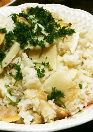 アサリの酒蒸し～②炊込みご飯（筍ごはん）-レシピのメイン写真