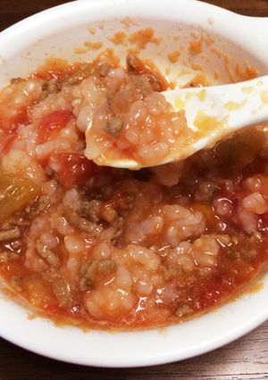離乳食後期 豚ひき肉とナスのトマトソース-レシピのメイン写真