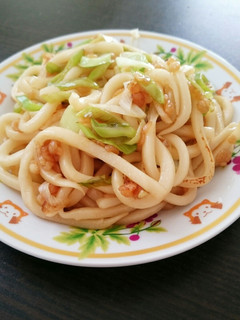 ランチ♪ネギと天かすの焼きうどん-レシピのメイン写真