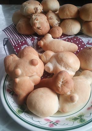 HBを使わない親子で楽しむ2 薄力粉パン-レシピのメイン写真