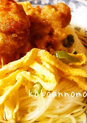カリカリ豚のせ素麺-レシピのメイン写真