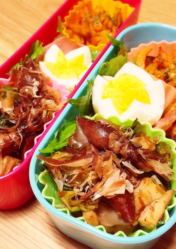ホタルイカとたけのこのおかか炒め弁当-レシピのメイン写真