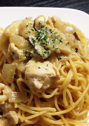 味噌クリームパスタ-レシピのメイン写真