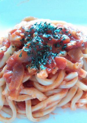 冷凍うどんをフライパン1つでパスタ風！-レシピのメイン写真