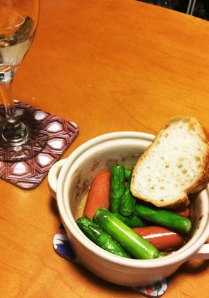 アスパラとウィンナーのアヒージョ-レシピのメイン写真