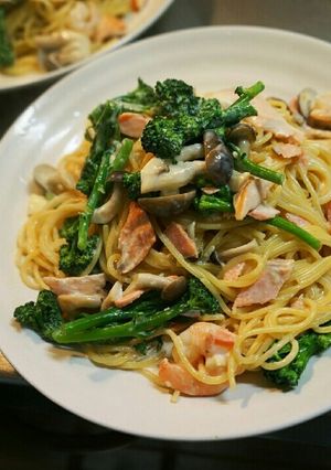 男のクリームパスタ-レシピのメイン写真