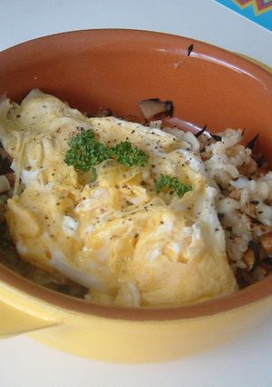 納豆ひじきのフワトロ★チーズオムライス-レシピのメイン写真
