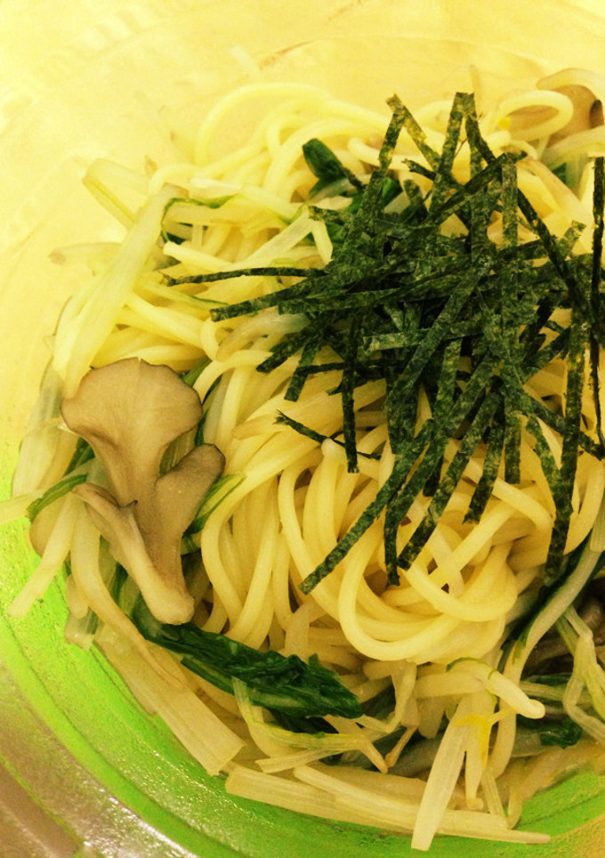 もやしと水菜と舞茸の和風パスタ-レシピのメイン写真