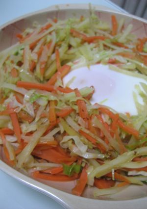 せんぎり野菜の巣籠り卵-レシピのメイン写真