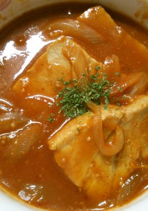 意外と美味しい！　マグロのトマト煮込み！-レシピのメイン写真