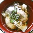 白だしで簡単!つみれ 舞茸の お吸い物!
