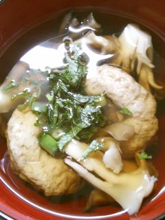 白だしで簡単!つみれ 舞茸の お吸い物!-レシピのメイン写真