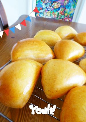健康レシピ♪全粒粉クリームパン♡HB-レシピのメイン写真
