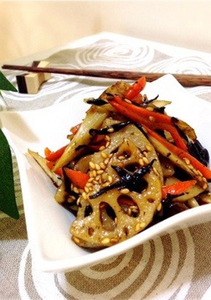 新ごぼうと根菜のひじき炒め-レシピのメイン写真