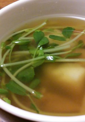 豆苗のスープ♪-レシピのメイン写真