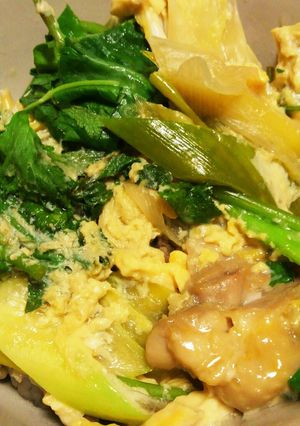 春の親子丼♪セリとみつば入り-レシピのメイン写真