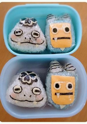 デコおにぎり♡ツチノコパンダと妖怪パッド-レシピのメイン写真