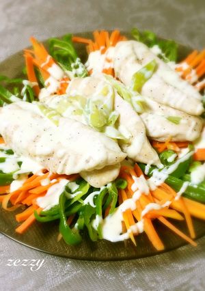 簡単！ささみと彩り野菜のチーズソースがけ-レシピのメイン写真