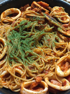 イカとベーコンのトマトソースパスタ-レシピのメイン写真