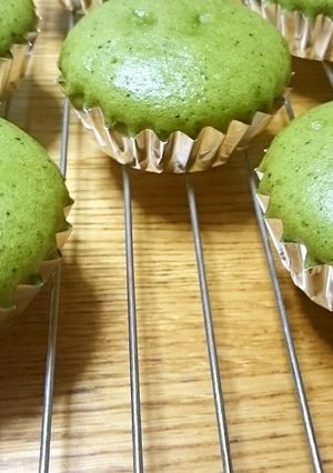 抹茶とホワイトチョコチップの蒸しパン-レシピのメイン写真