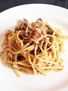 しめじ・なす・ツナの簡単和風パスタ-レシピのメイン写真