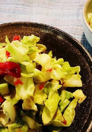 春キャベツと梅で爽やか酢の物-レシピのメイン写真